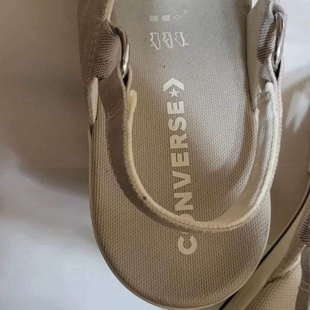 Converse Women's Beige Platform Espadrille Sandals